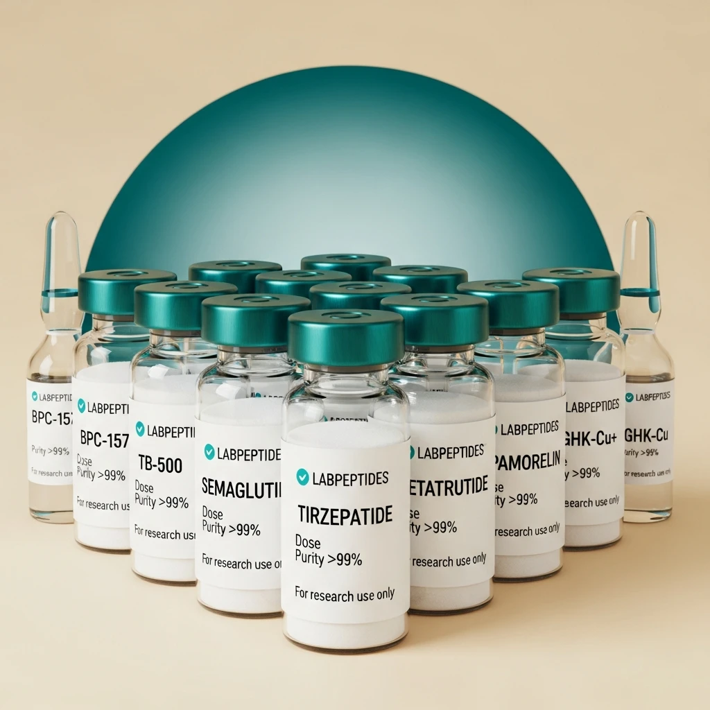 Lab Peptides research peptide vials, HPLC-verified laboratory grade